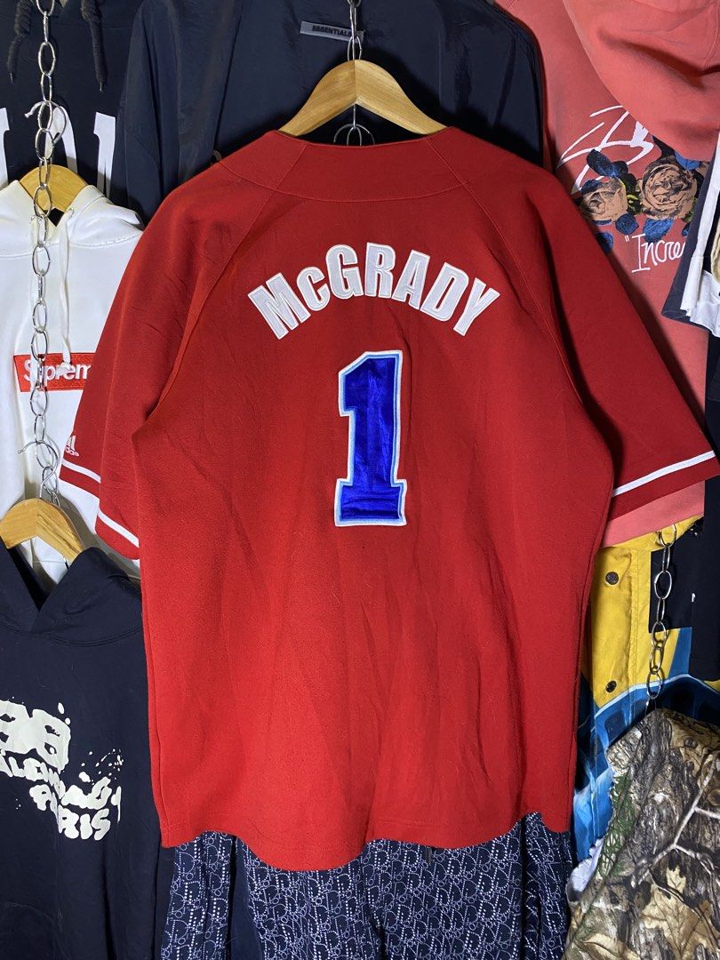 Adidas TMAC baseball jersey (Category: Tshirts & Polo Shirts ) located in Manila. Submitted by ercmrsmam (Listing ID 1435457196, Image 2). Description: ADIDAS TMAC CUSTOM BASEBALL JERSEY W23.5 L30 COLOR MAY VARY DUE TO LIGHTING EXCELLENT CONDI Dm if interested 📩 Location: Baclaran 📍 MOP: Gcash 💳.