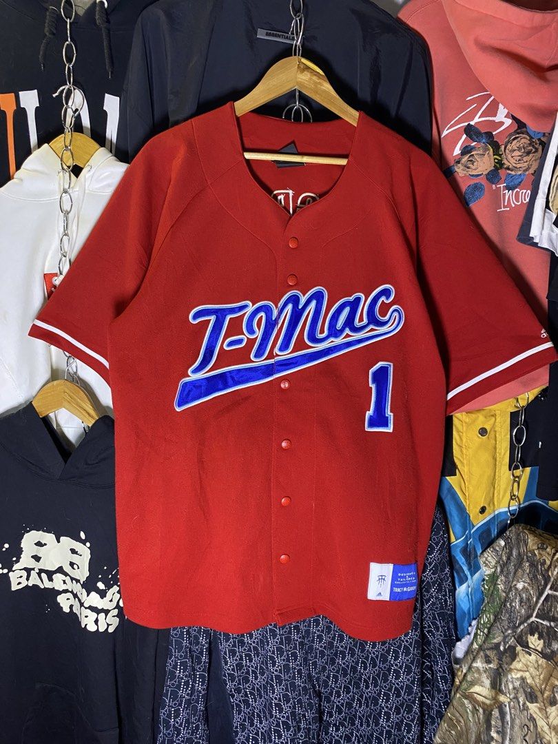 Adidas TMAC baseball jersey (Category: Tshirts & Polo Shirts ) located in Manila. Submitted by ercmrsmam (Listing ID 1435457196, Image 1). Description: ADIDAS TMAC CUSTOM BASEBALL JERSEY W23.5 L30 COLOR MAY VARY DUE TO LIGHTING EXCELLENT CONDI Dm if interested 📩 Location: Baclaran 📍 MOP: Gcash 💳.
