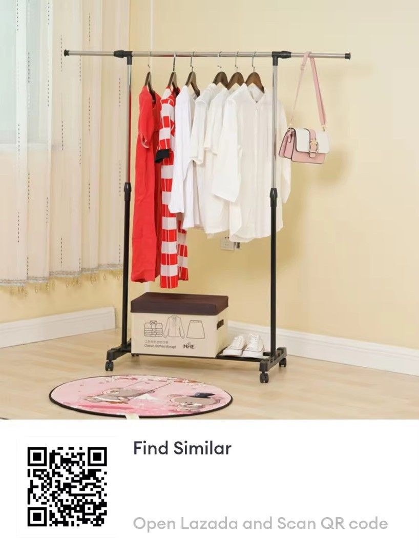 Adjustable Clothes Rack with Wheels