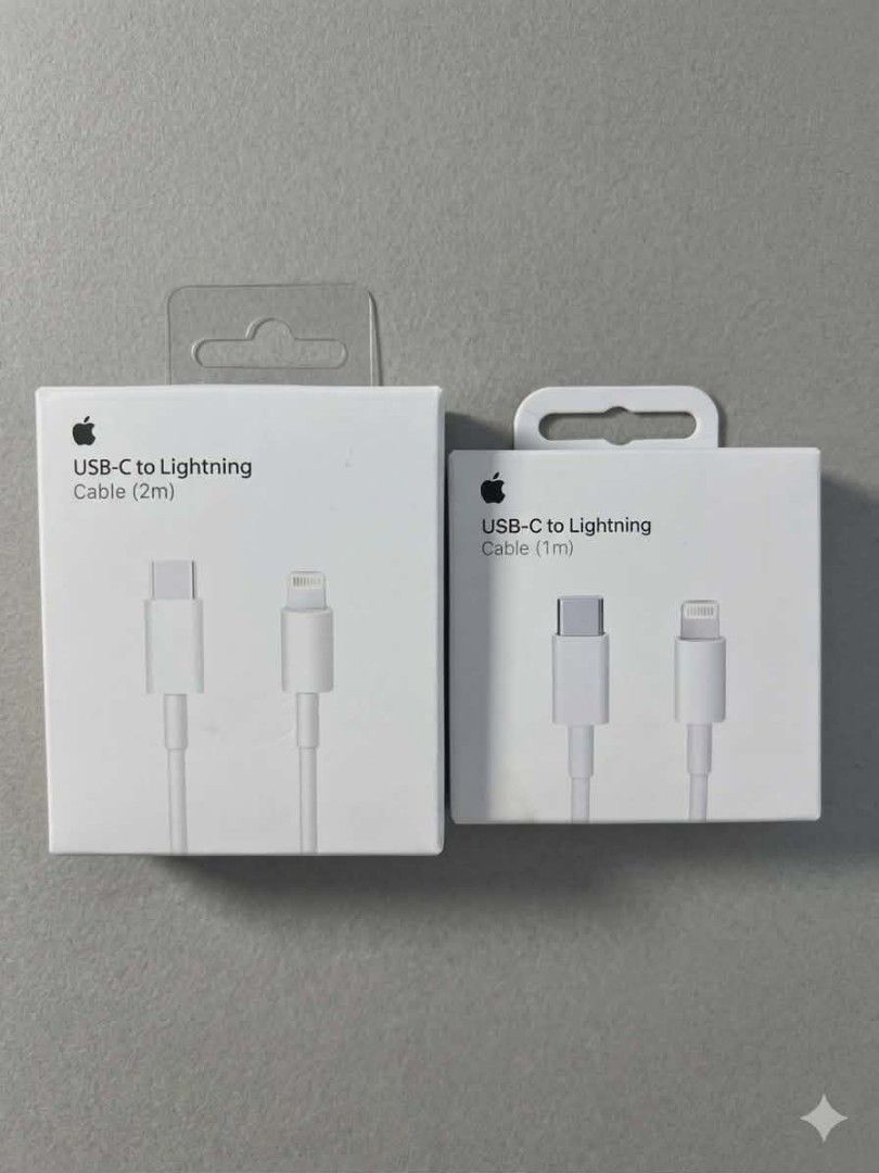 Apple USB-C to Lightning Cable 1m/2m - Fast Charge iPhone (Category: Chargers & Cables) located in Manila. Submitted by onlineshopping22 (Listing ID 1435340020, Image 1). Description: Apple USB-C to Lightning Cable 1m/2m - Fast Charge iPhone - For iPhone 5 to 14 series with Lightning port - Available in 1m and 2m lengths - Fast charge with 20W USB-C adapter - Supports data sync and charging - Brand new sealed with box .