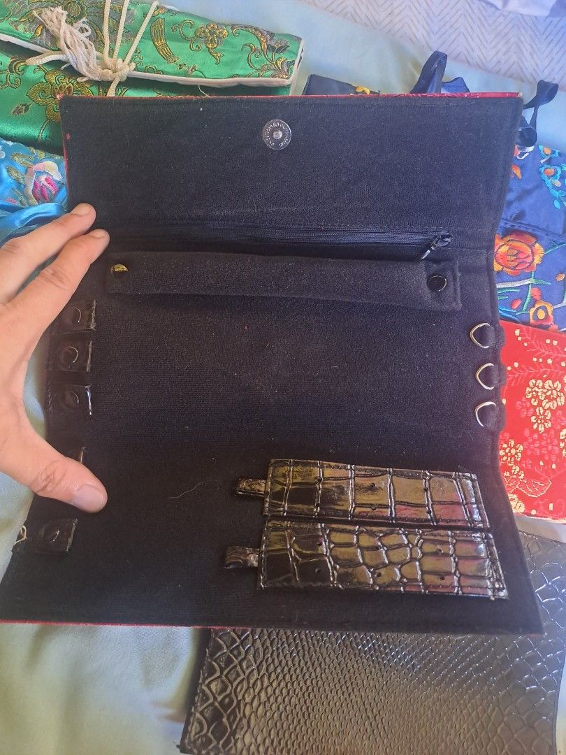 Assorted Jewelry Travel Cases (Category: Accessory Holder, Box & Organizers) located in Manila. Submitted by maggie54145 (Listing ID 1435522072, Image 2). Description: All items 350php Only - Jewelry travel cases - Available in various colors and designs - Features multiple compartments - Includes zippered pockets and snap closures - Some cases with embroidered floral patterns - Others with textured or solid finishes - Ideal for organizing and pr