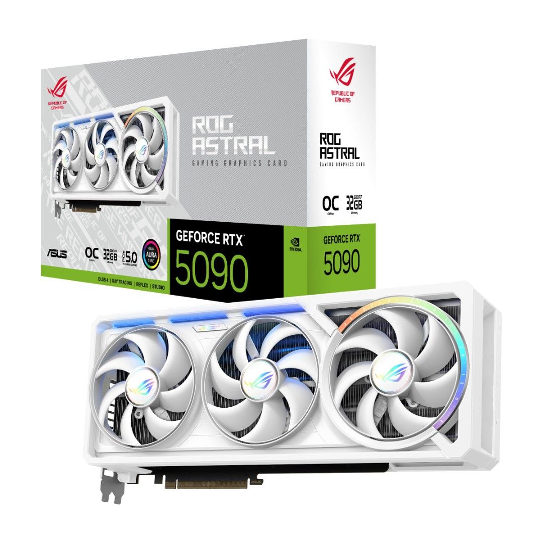 ASUS ROG Astral GeForce RTX 5090 32GB GDDR7 White OC Edition Gaming Quad Fan Graphics Card

 32GB