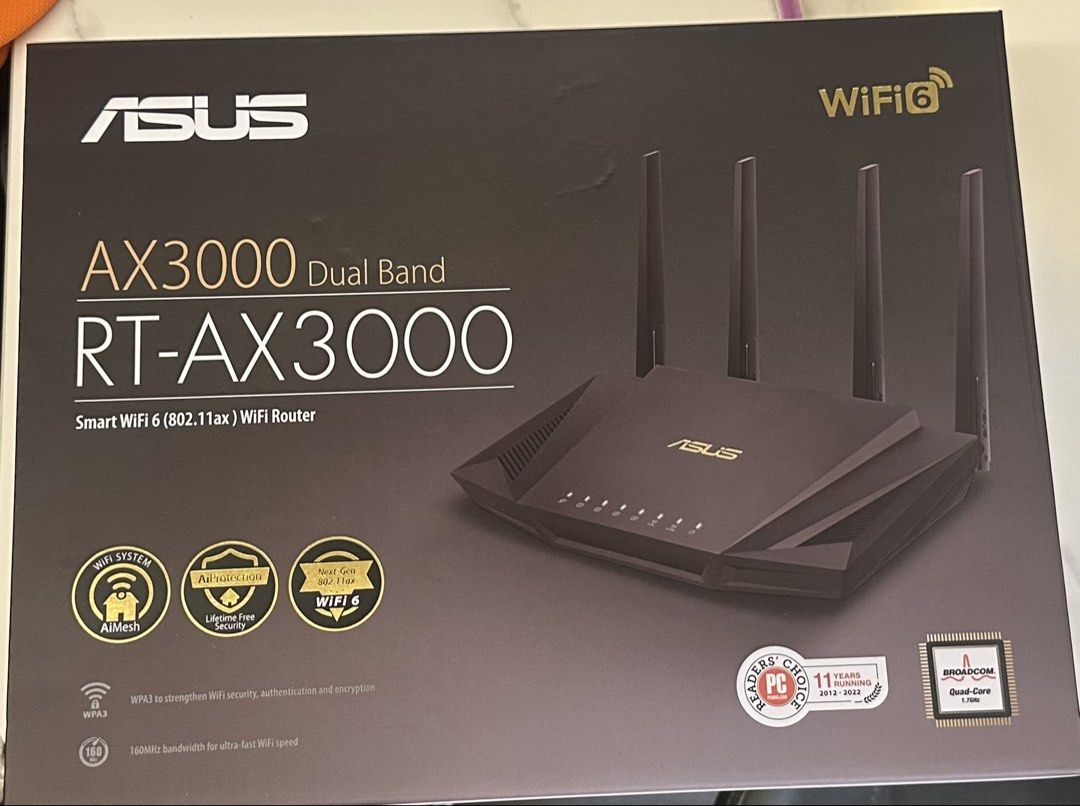 ASUS RT-AX3000 AX3000 Dual Band WiFi 6 Router