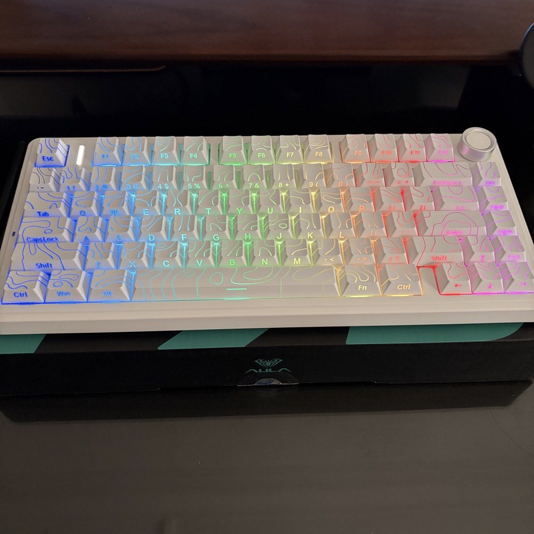 AULA F75 Mechanical Keyboard - White Contour442116909072404482