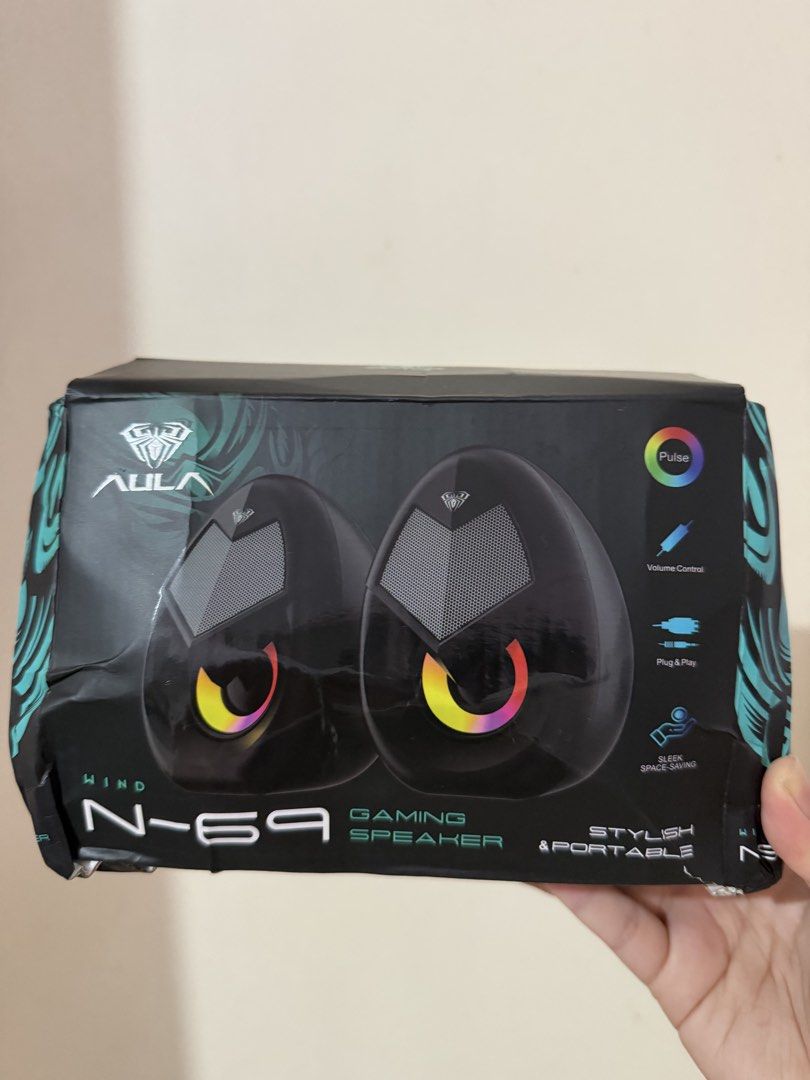 Aula N69 Gaming Speaker (Category: Soundbars, Speakers & Amplifiers) located in San Juan City. Submitted by preloved.bymonique (Listing ID 1435393685, Image 1). Description: .