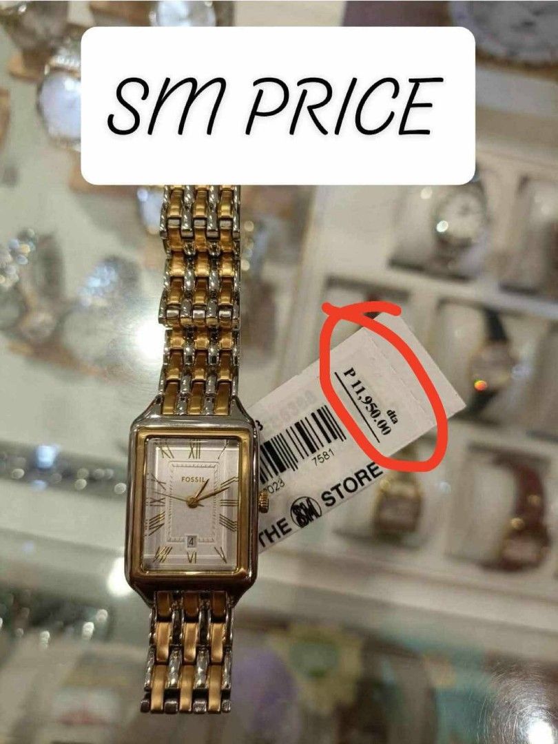 Authentic Fossil Raquel (Category: Luxury Watches) located in Manila. Submitted by authenticbagswatchesco (Listing ID 1435394154, Image 2). Description: BODEGA SALE ‼️ 2026 model - U.S Bought ₱3,750 each + shipping fee With box, manual & paperbag Size : 36mm ✨Authentic Japan ✨US Grade • Battery Operated ✨Pawnable in selected pawnshop ❌mall price : 10-12k❌ 💌DM for orders.