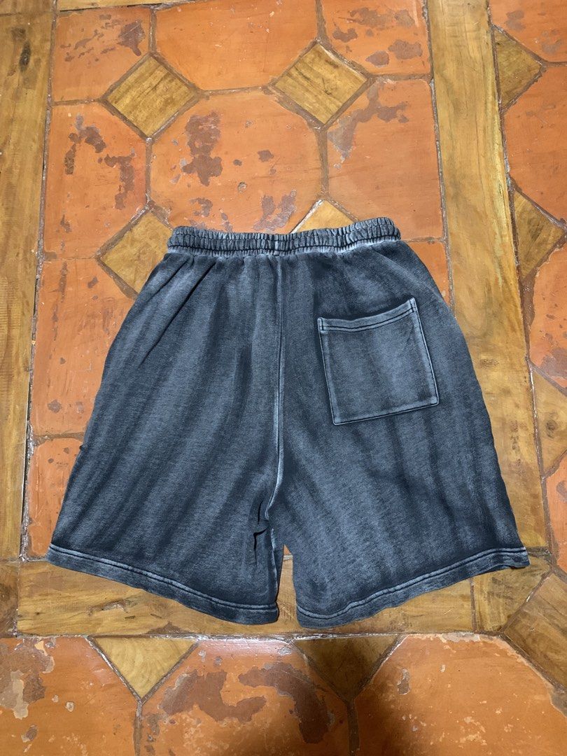 Balenciaga Embroidered Shorts (Category: Shorts) located in Baguio. Submitted by brix6699 (Listing ID 1435396715, Image 2). Description: - Balenciaga shorts - Faded black color - Embroidered design - Single back pocket - Elastic waistband with drawstring - Made in Portugal Dimes 19.5 length 13.5 leg opening .