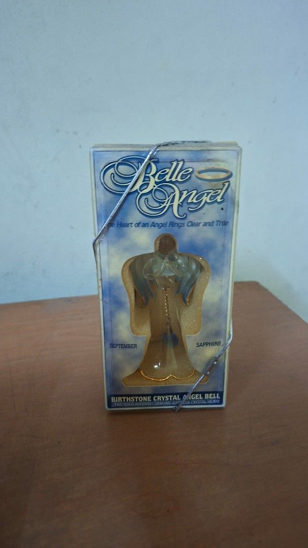 Birthstone Crystal Angel Bell (Category: Charms) located in Manila. Submitted by daisythejane (Listing ID 1435400398, Image 1). Description: - Belle Angel September Sapphire Birthstone Angel Bell - Handmade crystal angel - Genuine Austrian crystal heart - 24kt gold finish accents - Comes in original packaging.