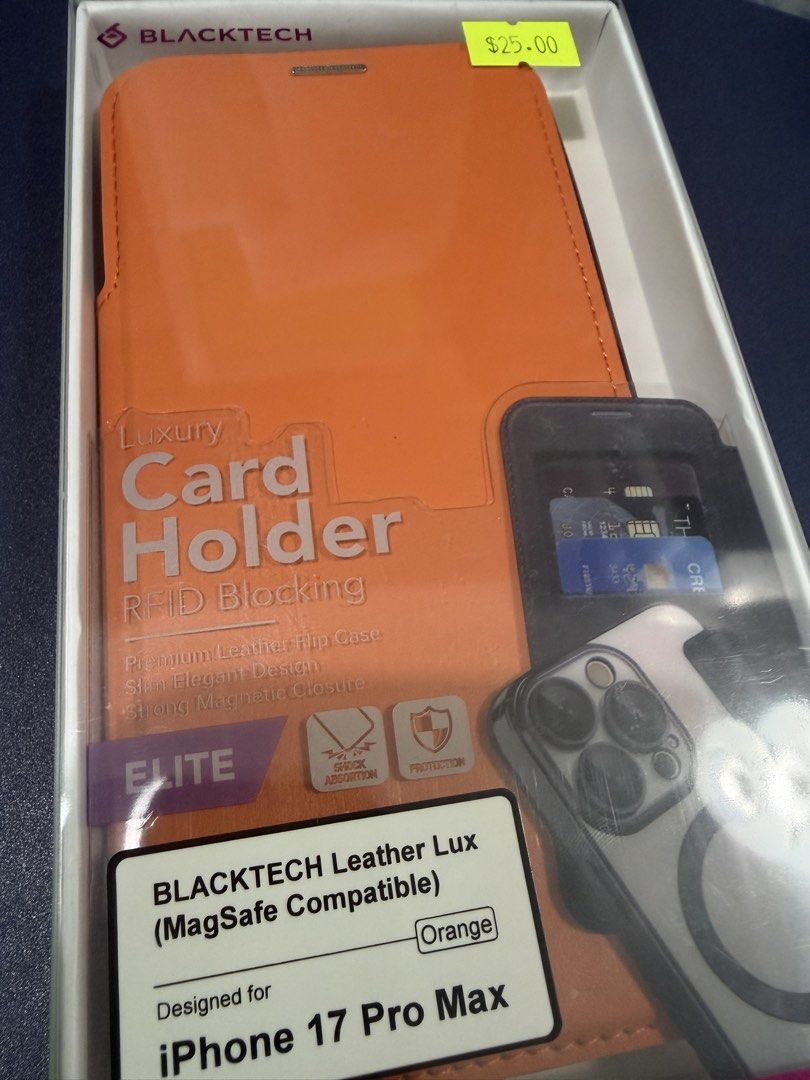Blacktech Leather Lux Case for Iphone 17 Pro Max (Category: Cases & Sleeves) located in Imus. Submitted by honisp (Listing ID 1435355587, Image 1). Description: For Sale! 📱 Blacktech Leather Lux Case ✔️ For iPhone 17 ✔️ Brand new, never used ✔️ Premium leather flip case ✔️ MagSafe compatible ✔️ Luxury cardholder design ✔️ Bought in Australia 💵 Price: ₱1,500 📍 Location: Imus or Makati City.