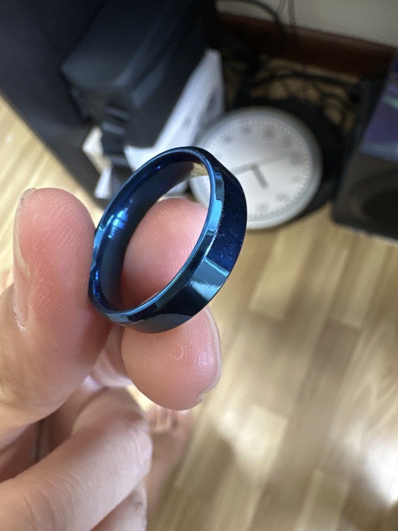 Blue Ring (Category: Rings) located in Kuala Lumpur. Submitted by daviskhoong (Listing ID 1435375478, Image 2). Description: - Solid blue ring - Shiny, metallic finish - Simple band design - Sleek and modern.