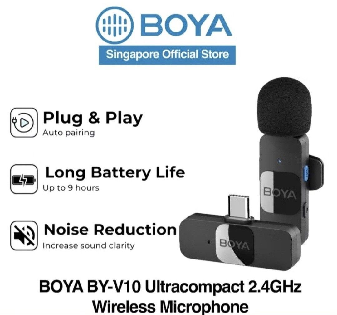 BOYA BY-V10 Ultracompact Wireless Microphone