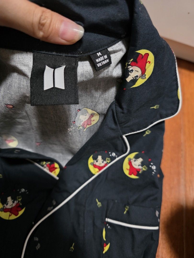 BTS Artist made collection by JIN (Category: Undergarments & Loungewear) located in Calamba. Submitted by fatsyfatty (Listing ID 1435469705, Image 2). Description: Jin's Bad day Pajama •medium • brandnew • with dustbag and plastic •no pc.