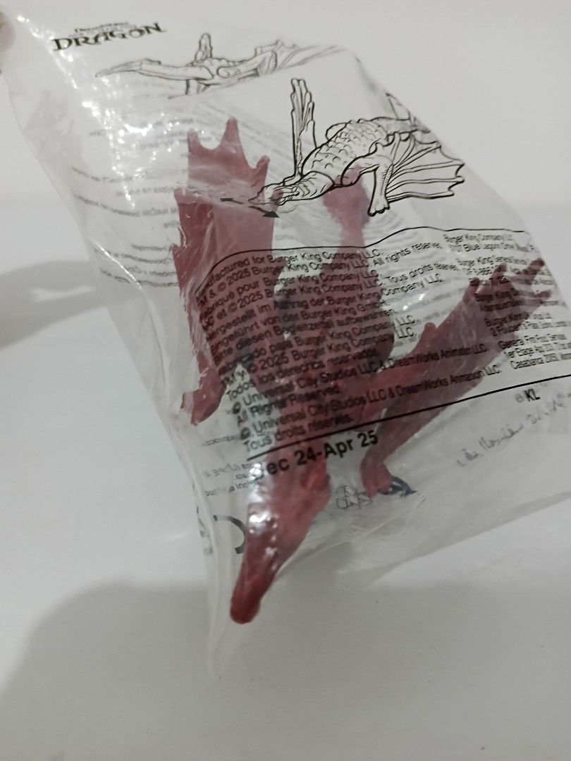 BURGER KING HOW TO TRAIN YOUR DRAGON HOOKFANG SEALED (Category: Figurines & Statues) located in Las Pinas. Submitted by yannsdungeon7 (Listing ID 1435507661, Image 1). Description: ❗️FOR SALE❗️ BURGER KING HOW TO TRAIN YOUR DRAGON HOOKFANG SEALED. See photos. Buy now, pay within 24 hrs after invoice. No to long reservation. 📍Item in Las Pinas 💵 GCash payment first (No COD/No COP) 🚚 Flash Express/ Lalamove / Grab (shouldered by buyer). NO LBC..