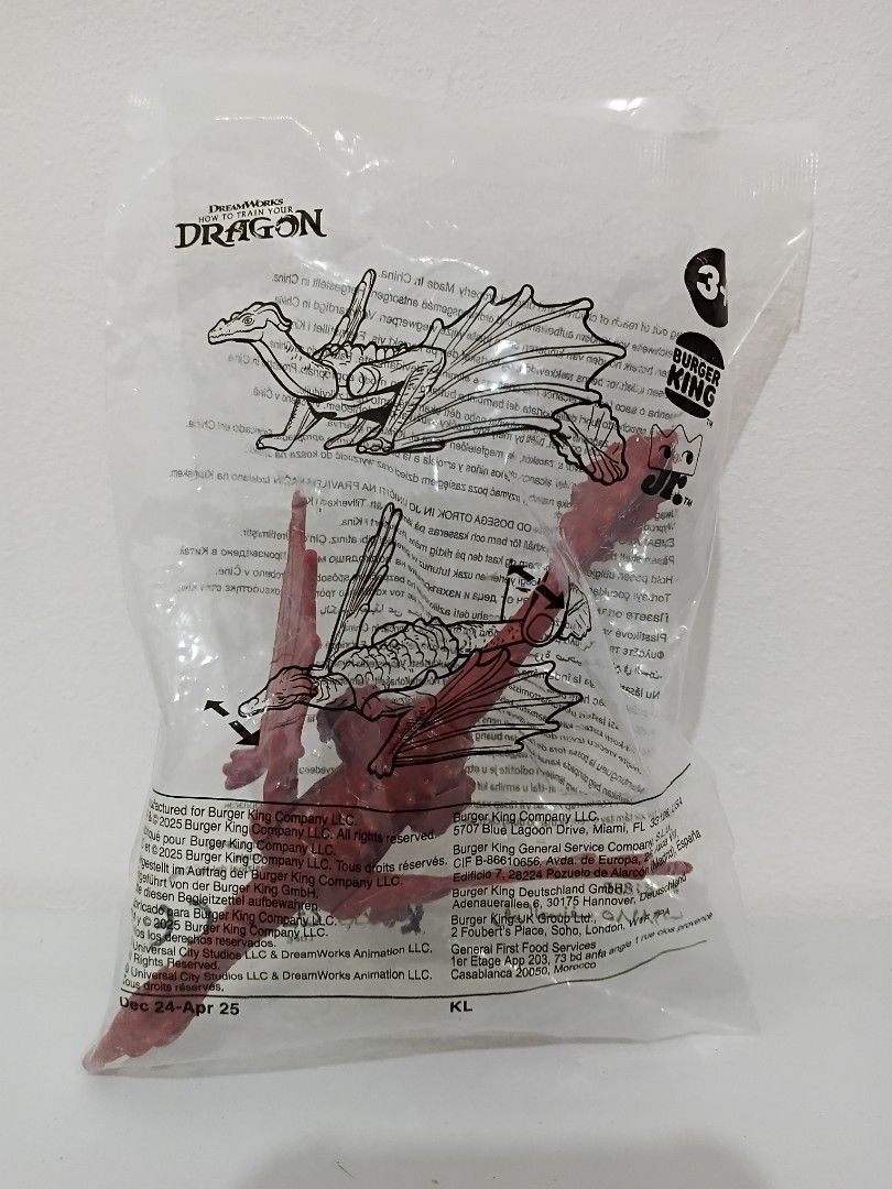 BURGER KING HOW TO TRAIN YOUR DRAGON HOOKFANG SEALED (Category: Figurines & Statues) located in Las Pinas. Submitted by yannsdungeon7 (Listing ID 1435507661, Image 2). Description: ❗️FOR SALE❗️ BURGER KING HOW TO TRAIN YOUR DRAGON HOOKFANG SEALED. See photos. Buy now, pay within 24 hrs after invoice. No to long reservation. 📍Item in Las Pinas 💵 GCash payment first (No COD/No COP) 🚚 Flash Express/ Lalamove / Grab (shouldered by buyer). NO LBC..