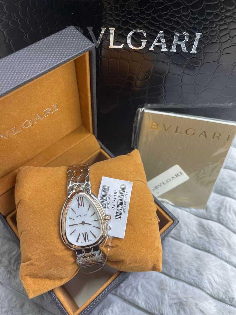 Bvlgari Serpenti Seduttori (Category: Luxury Watches) located in Manila. Submitted by authenticbagswatchesco (Listing ID 1435396717, Image 2). Description: Mothers day SALE (Japan Import) Bvlgari Ladies ₱3,750 each + shipping fee Size : 32mm ✅ Authentic quality/ U.S. grade ✅ Japan movement ✅️Battery ✅ complete inclusion: box, manual, paper bag ❌Mall Price : 10-12k❌ 💌PM for orders and inquiry :).