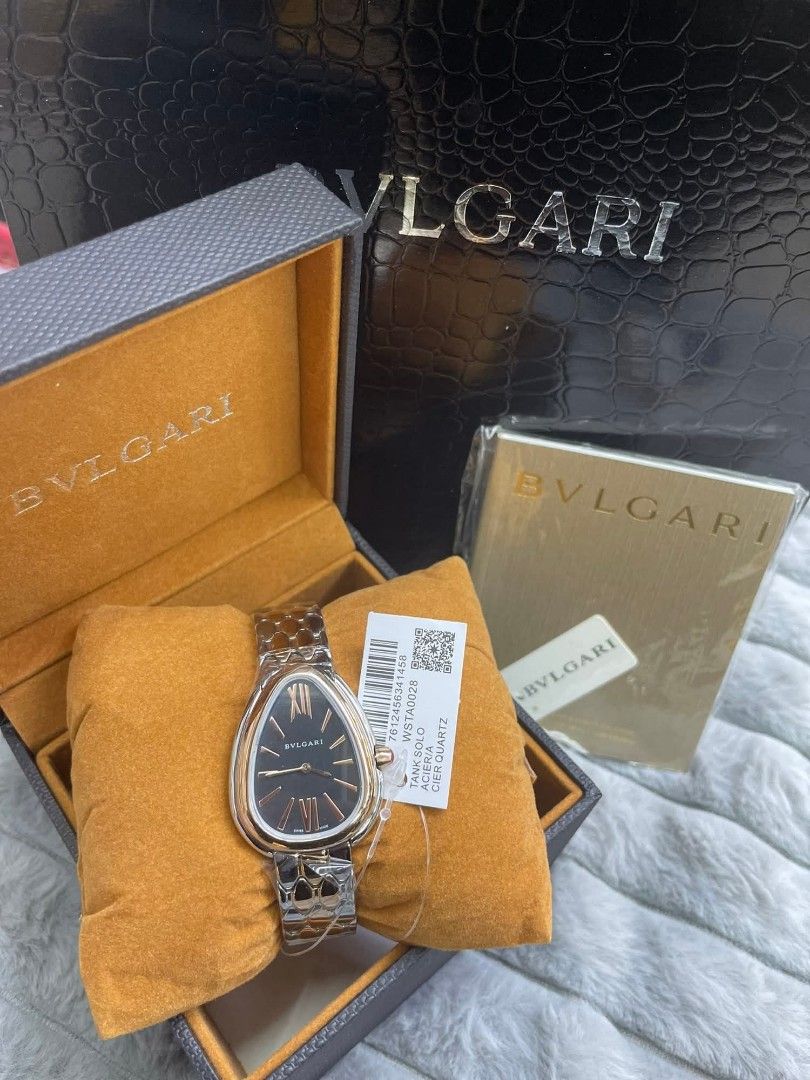 Bvlgari Serpenti Seduttori (Category: Luxury Watches) located in Manila. Submitted by authenticbagswatchesco (Listing ID 1435396717, Image 3). Description: Mothers day SALE (Japan Import) Bvlgari Ladies ₱3,750 each + shipping fee Size : 32mm ✅ Authentic quality/ U.S. grade ✅ Japan movement ✅️Battery ✅ complete inclusion: box, manual, paper bag ❌Mall Price : 10-12k❌ 💌PM for orders and inquiry :).
