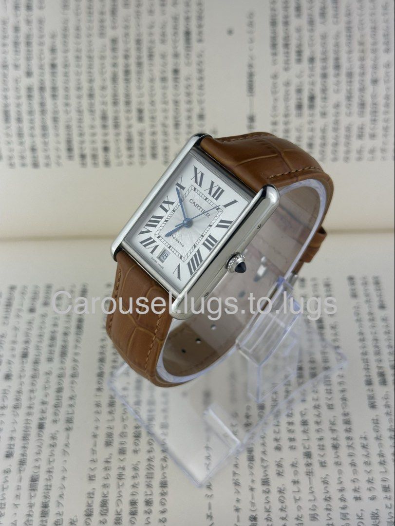 Cartier Tank Must XL Automatic Watch (Category: Luxury Watches) located in Manila. Submitted by lugs.to.lugs (Listing ID 1435392825, Image 2). Description: Available for Sale Cartier Tank Must XL Automatic - Ref. 4324 - 41mm x 31mm Steel Case - Guilloche Dial - Blued Hands - Sapphire Crystal - Blue Cabochon Crown - 1847 MC Machine - After Market Strap Fitted - Unit, card and Cartier AM Box only. Meetups can be arranged.