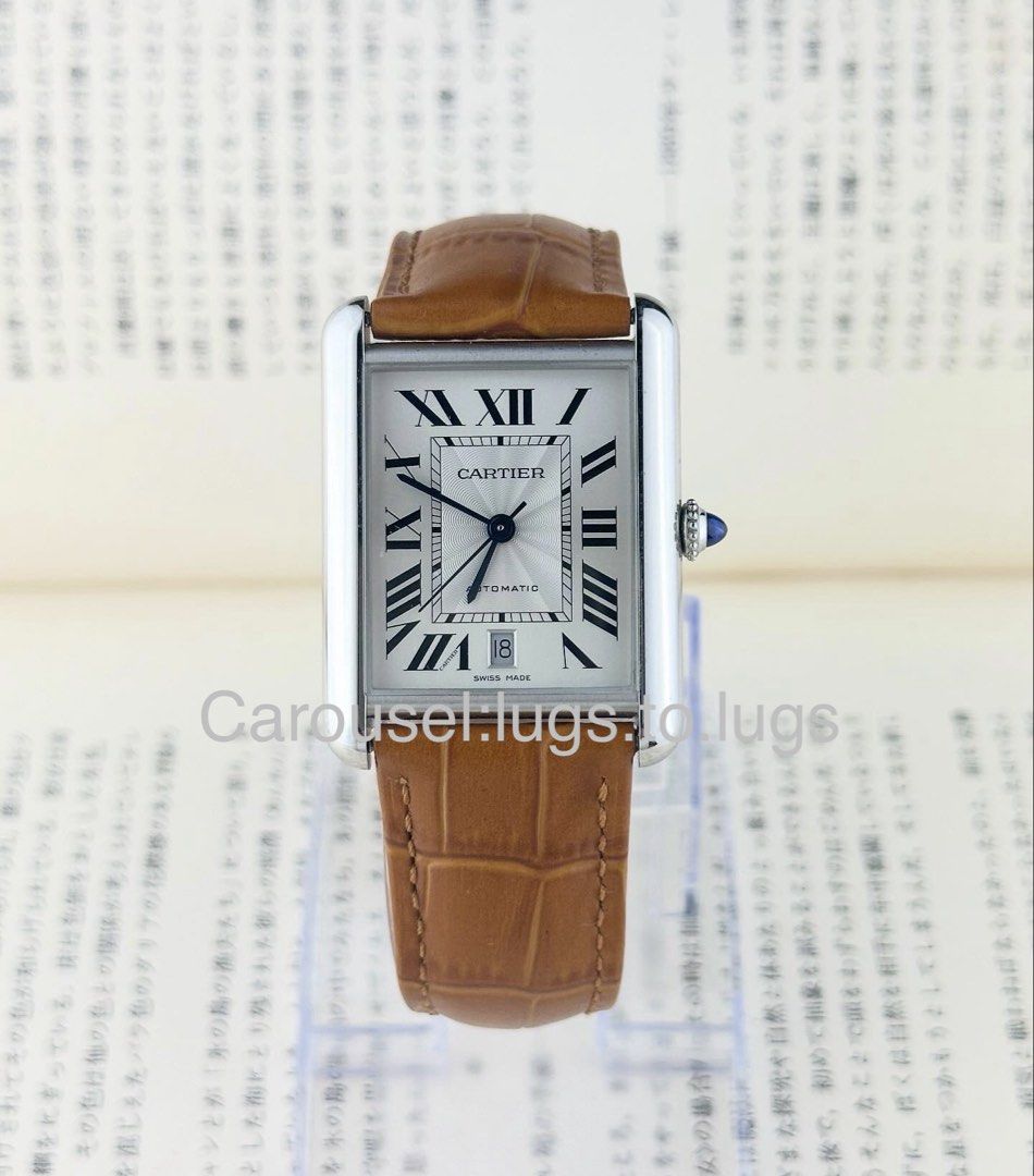 Cartier Tank Must XL Automatic Watch (Category: Luxury Watches) located in Manila. Submitted by lugs.to.lugs (Listing ID 1435392825, Image 1). Description: Available for Sale Cartier Tank Must XL Automatic - Ref. 4324 - 41mm x 31mm Steel Case - Guilloche Dial - Blued Hands - Sapphire Crystal - Blue Cabochon Crown - 1847 MC Machine - After Market Strap Fitted - Unit, card and Cartier AM Box only. Meetups can be arranged.
