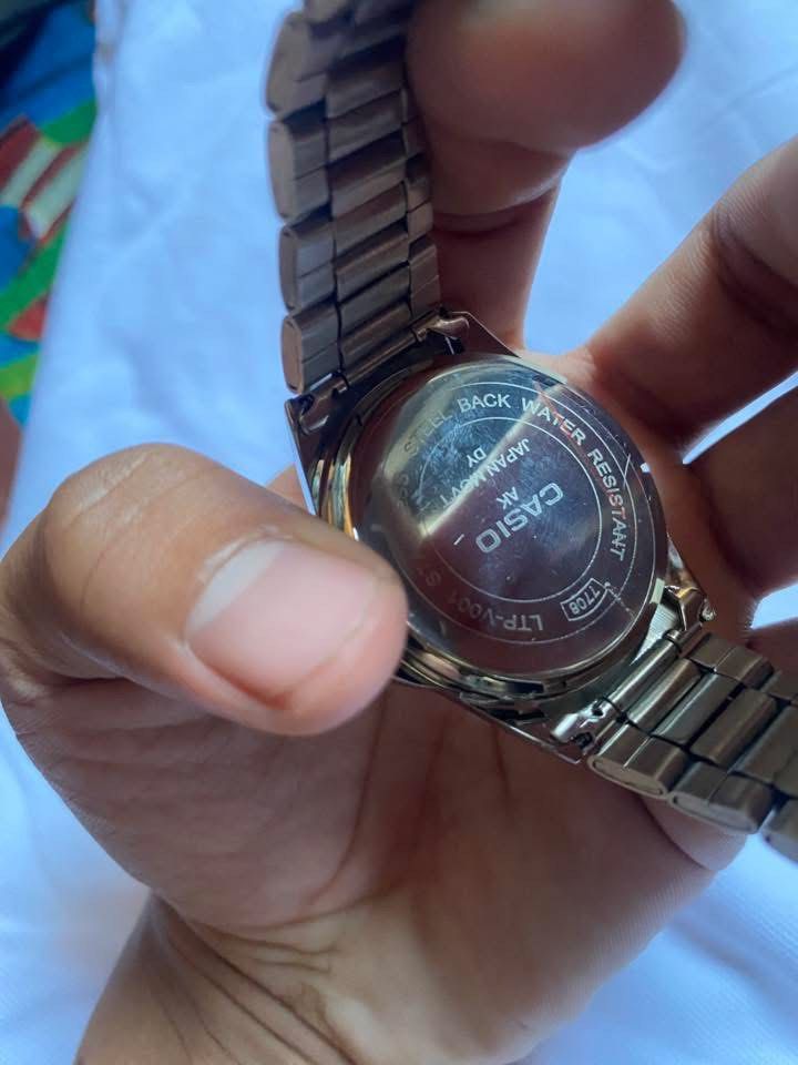Casio (Category: Men's Watches) located in Manila. Submitted by thrifttodays. (Listing ID 1435360495, Image 3). Description: Casio silver dial wt date (working) As new Pang daily Pang swabehan Claim 1200 pay now.