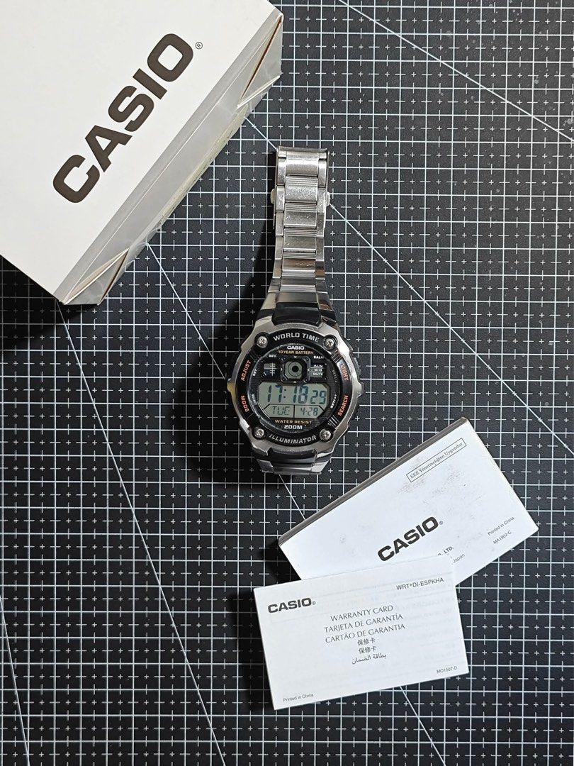 Casio AE-2000WD-1AV standard digital collection (Category: Men's Watches) located in Makati City. Submitted by WGarci07 (Listing ID 1435453547, Image 3). Description: Casio AE-2000WD-1AV standard digital collection With high water resistance Multi-display digital face designed Water Resistance: 200 meters (20 ATM) World Time: Support for 31 time zones Battery Life: Approximately 10 years using a CR2025 battery Excellent Condition .