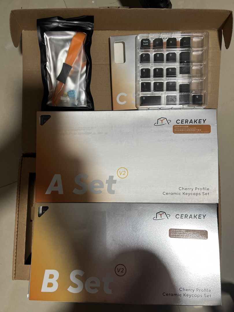 Cerakey Cherry Profile Ceramic Keycaps Set (A, B, C)