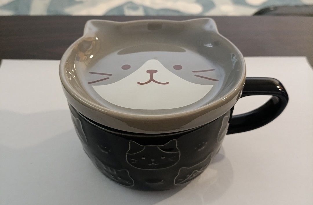 Ceramic cat mug and dish $5 each441960759863562243