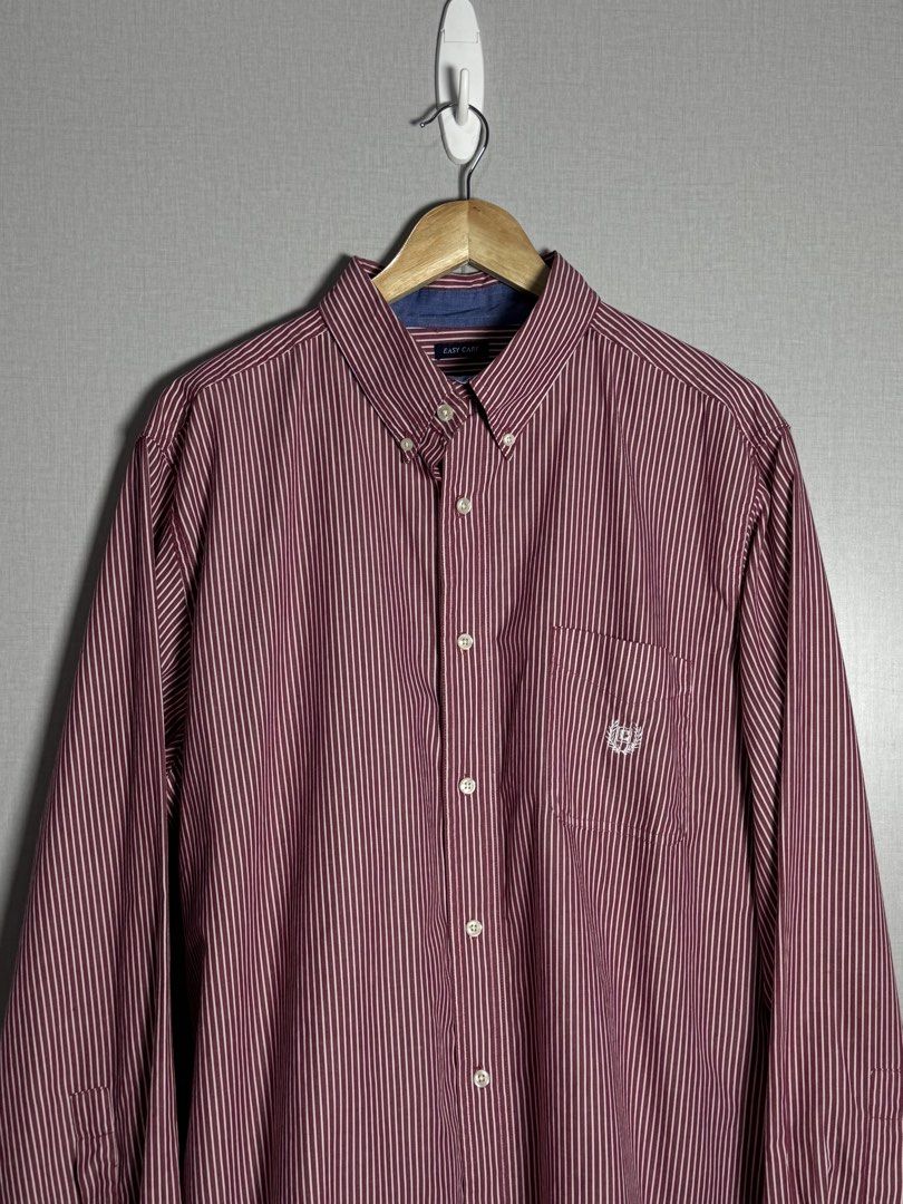 Chaps Red Stripes Longsleeves (Category: Formal Shirts) located in Quezon. Submitted by myardina (Listing ID 1435374860, Image 2). Description: - In a very good condition - Can fit Large to XL - Color rate 9/10 - Width 25 - Length 31 - +sf.