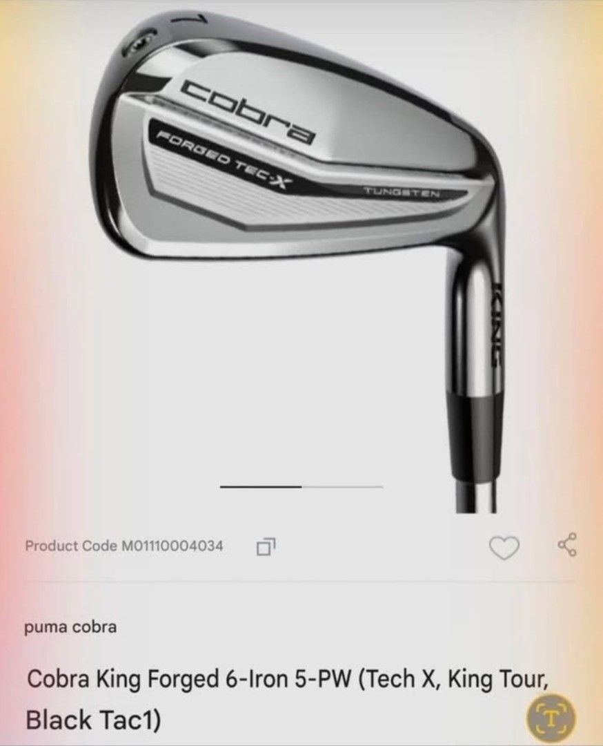 COBRA KING FORGED TEC X IRON SET Sports Equipment Sports Games cobra-king-forged-tec-x-iron-set-sports-equipment-sports-games