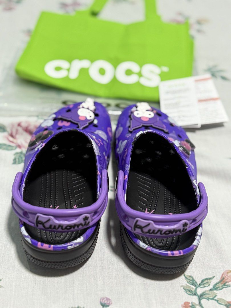 Crocs Kuromi J1 but fits C13 Class A (Category: Babies & Kids Fashion) located in Pasig City. Submitted by cacishop (Listing ID 1435351344, Image 2). Description: Pls Read!!! Class A Crocs Bought this for almost 3k from an IG seller claiming it’s original. Upon arrival we compared it to an original and found that the quality was questionable. Price is negotiable. Just trying to get back the loss. Also, size claims to be J1 but it would fit C13 we