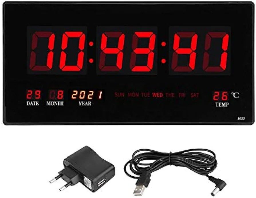 Digital LED Wall Clock With Calendar and Temperature Display JH4600 (Category: Clocks) located in Manila. Submitted by noel_o (Listing ID 1435467634, Image 2). Description: Digital LED Wall Clock With Calendar and Temperature Display JH4600 Description: This is the first and foremost, a clock with a sufficiently large display, By placing such a clock on the wall at home or in the office, at work, you can always, and from a distance will see the t