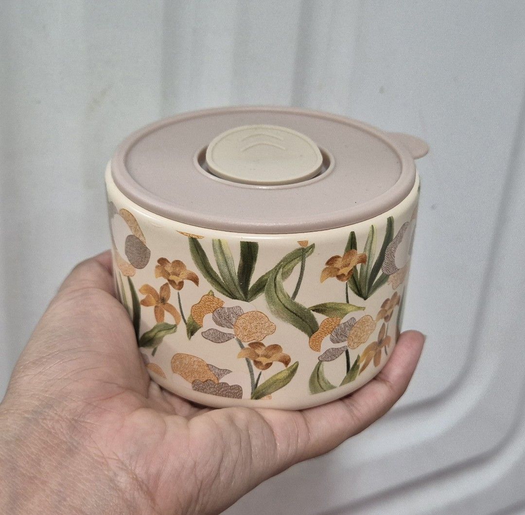 Floral Ceramic Food Container with Lid442306810789253121