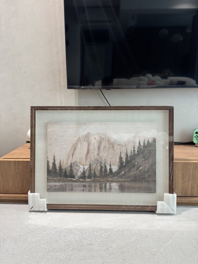 Framed Mountain Landscape Wall Art