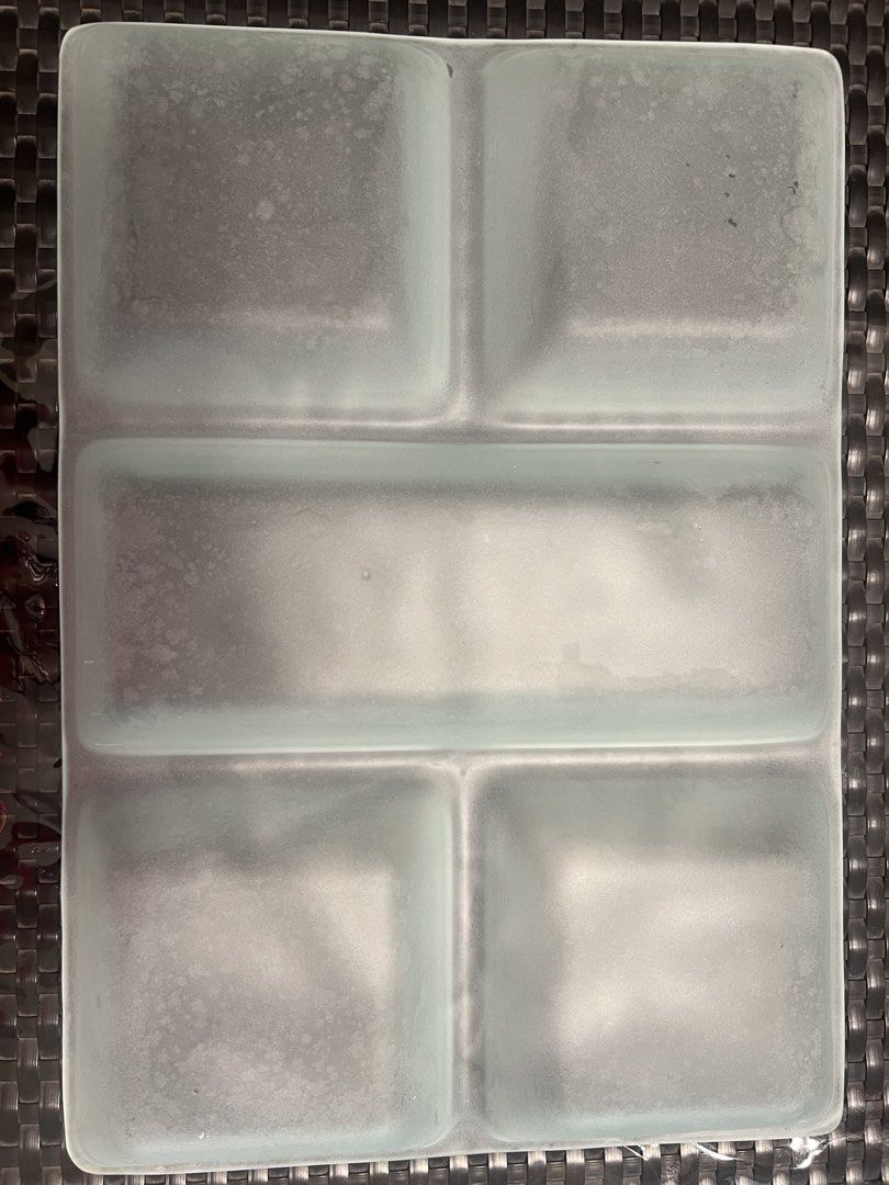 Frosted Glass Serving Dish with 5 Compartments442078250497495041