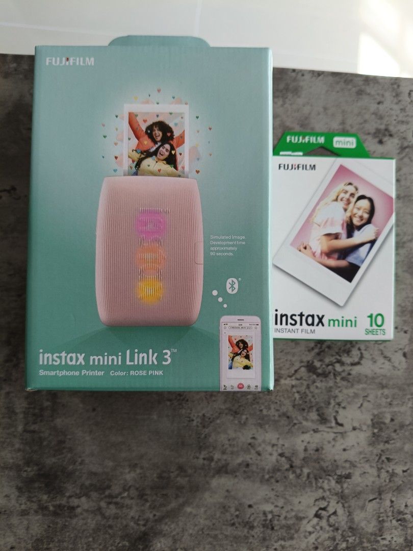 Fujifilm Instax Mini Link 3 Smartphone Printer - Rose Pink