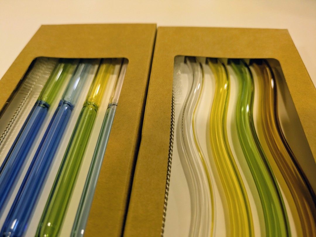 Glass Straws with Cleaning Brush - New442078251388784641