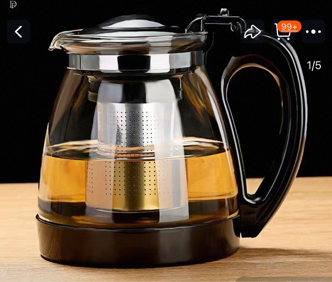 Glass teapot with strainer442616658684160000