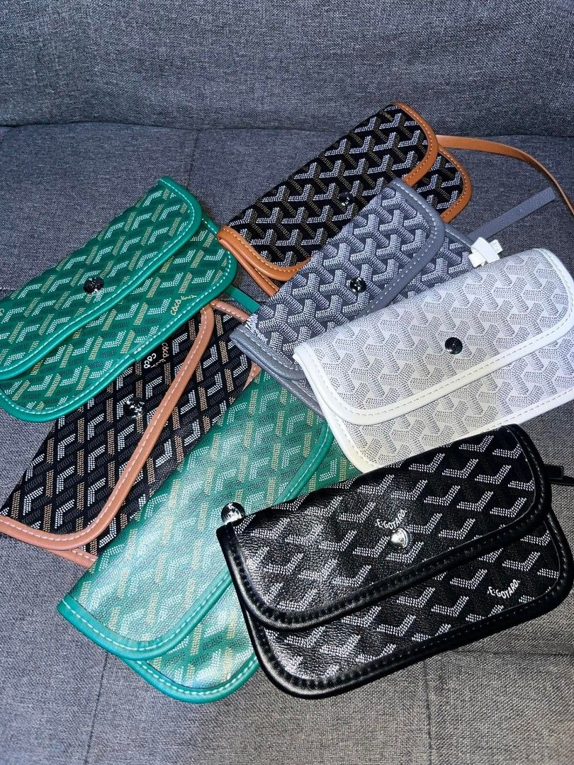 Goyard Wallet Clutch (Category: Luxury Bags & Wallets) located in Rizal. Submitted by thebrim (Listing ID 1435421860, Image 1). Description: - Authentic Goyard wallet clutches - Available colors: Green, Black, Grey, White - Features the signature Goyardine pattern - Durable material - Some with button closure - Perfect for carrying essentials.