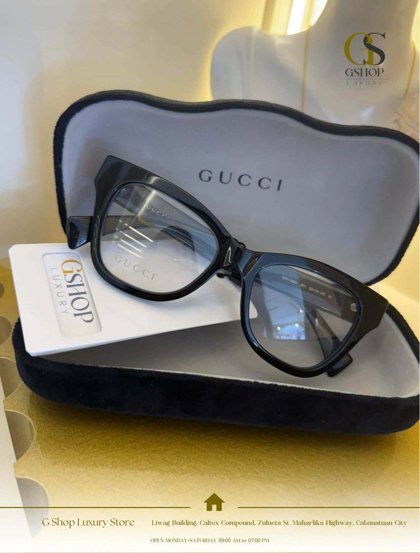 Gucci glasses (Category: Sunglasses & Eyewear) located in Cabanatuan. Submitted by GRESTORE (Listing ID 1435518564, Image 1). Description: gucci glasses .