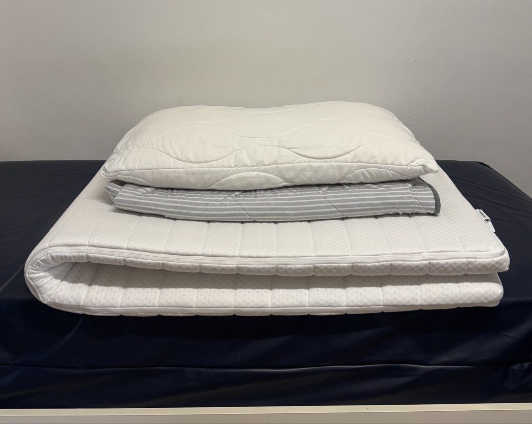 IKEA Bedding Set: Mattress Pad,  Cooling Duvet, Ergonomic Pillow