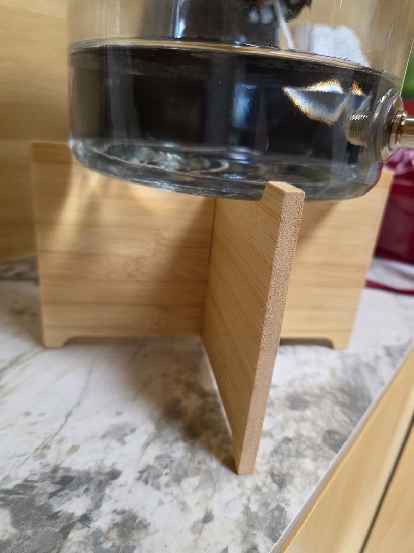Ikea Glass Beverage Dispenser with Bamboo Stand441958114567792642
