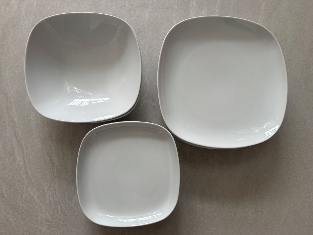IKEA white square dinnerware Set441844146551531521