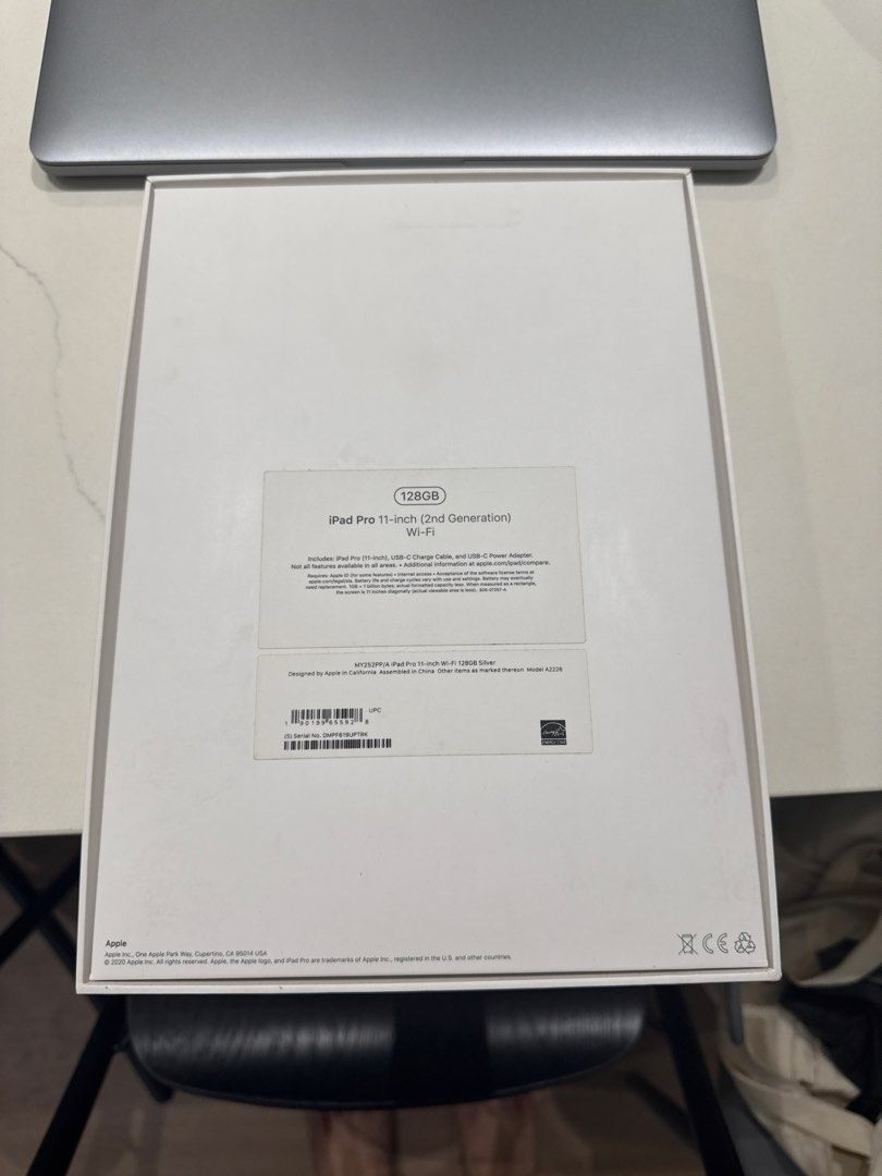iPad Pro_11inch (2nd generation) WiFi 128GB Silver (Category: iPad) located in Taguig. Submitted by cherhyuen (Listing ID 1435354128, Image 2). Description: iPad Pro_11inch (2nd generation) WiFi 128GB Silver (like new, no scratch no dents never repaired Very lightly used) It comes with: • Keyboard(not apple) • Pencil (not apple) • Case (not apple) • Screen protector(not apple) • Complete box (Apple Authentic) .