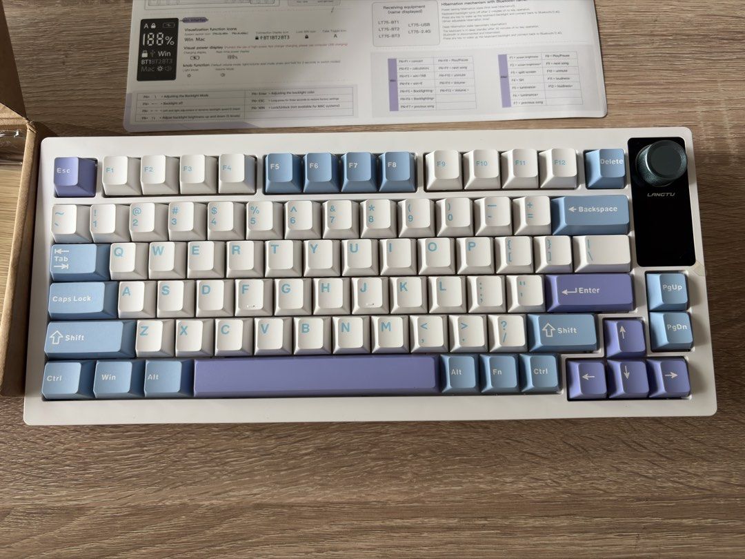 Langtu LT75 Mechanical Keyboard - White/Blue442135442527375361