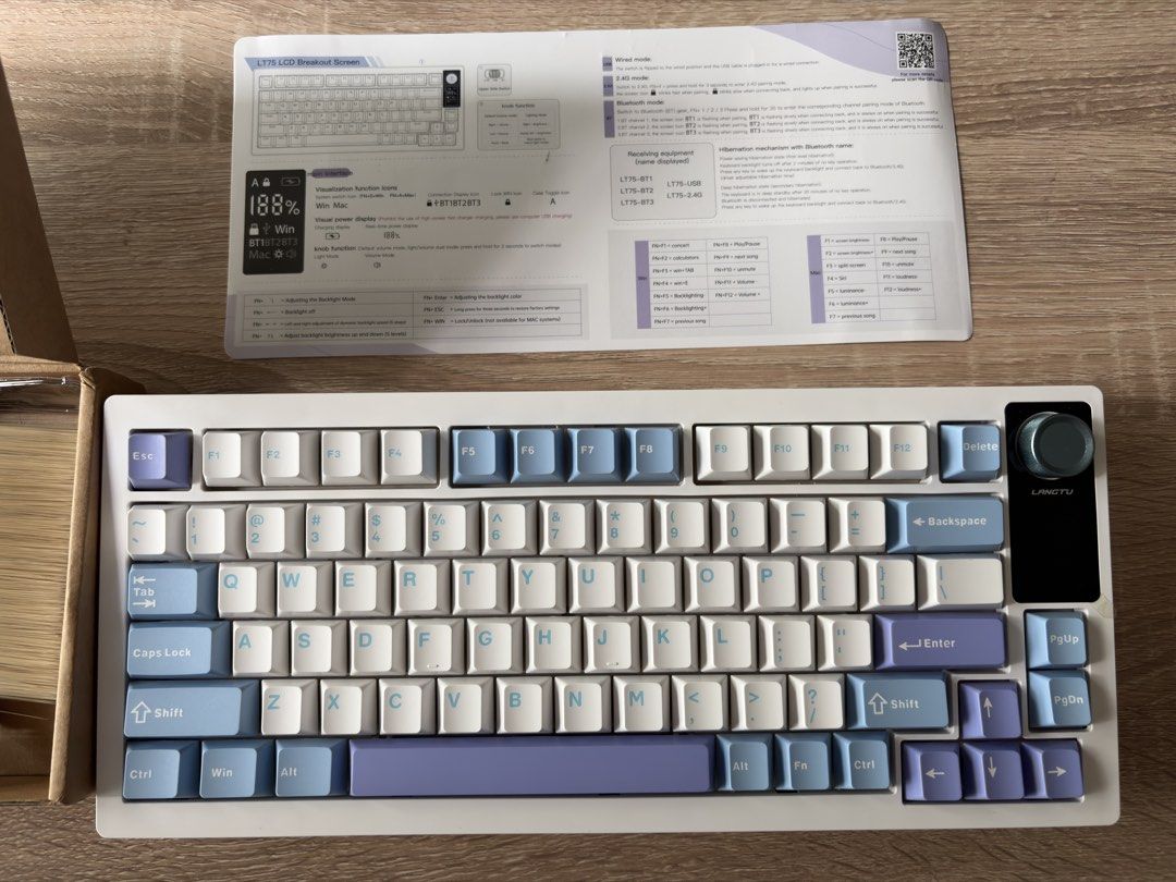 Langtu LT75 Mechanical Keyboard - White/Blue442135442527375363