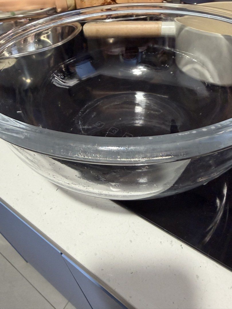 Large Clear Glass Mixing Bowl