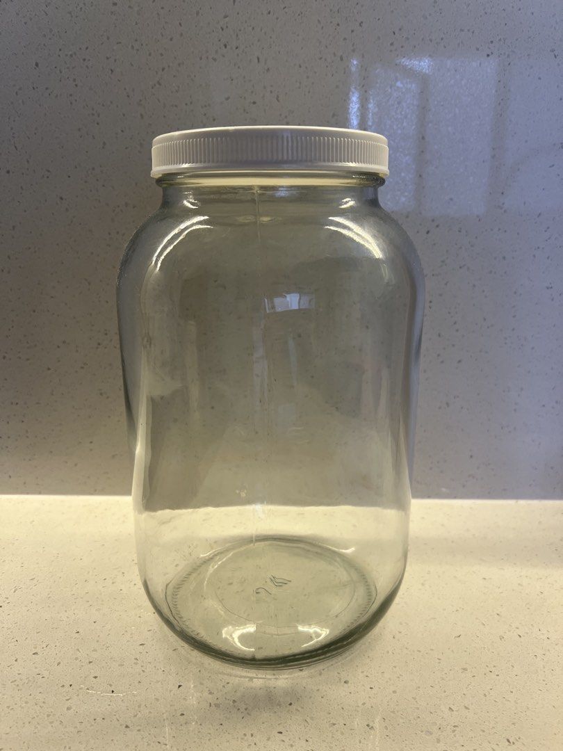 Large Glass Jar with White Lid442183775106508800