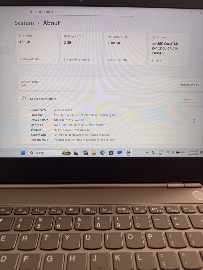 Lenovo ThinkBook 13s-IML Laptop