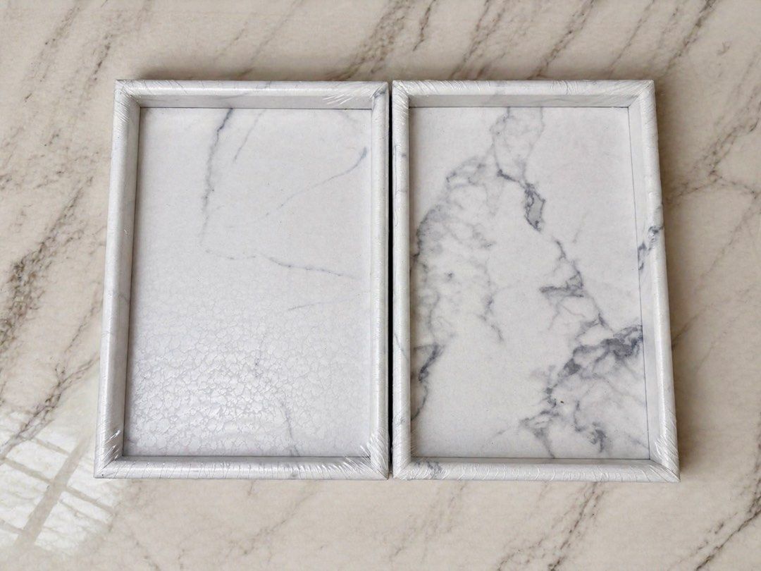 Marble Pattern Trays - Set of 2