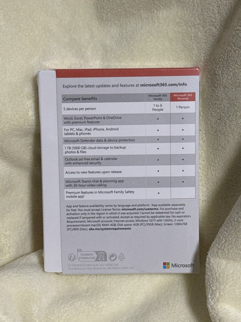Microsoft 365 Personal SG - 12-Month Subscription441896806268938241