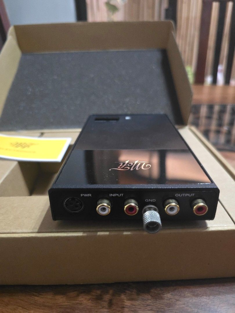 Mofi Studio phono MM/MC Phono preamp (Category: Soundbars, Speakers & Amplifiers) located in Cainta. Submitted by jol2024 (Listing ID 1435380338, Image 2). Description: - Mofi Studio phono preamp - Supports MM/MC cartridges - Stylish black design - Comes with original box - Ready for immediate use.